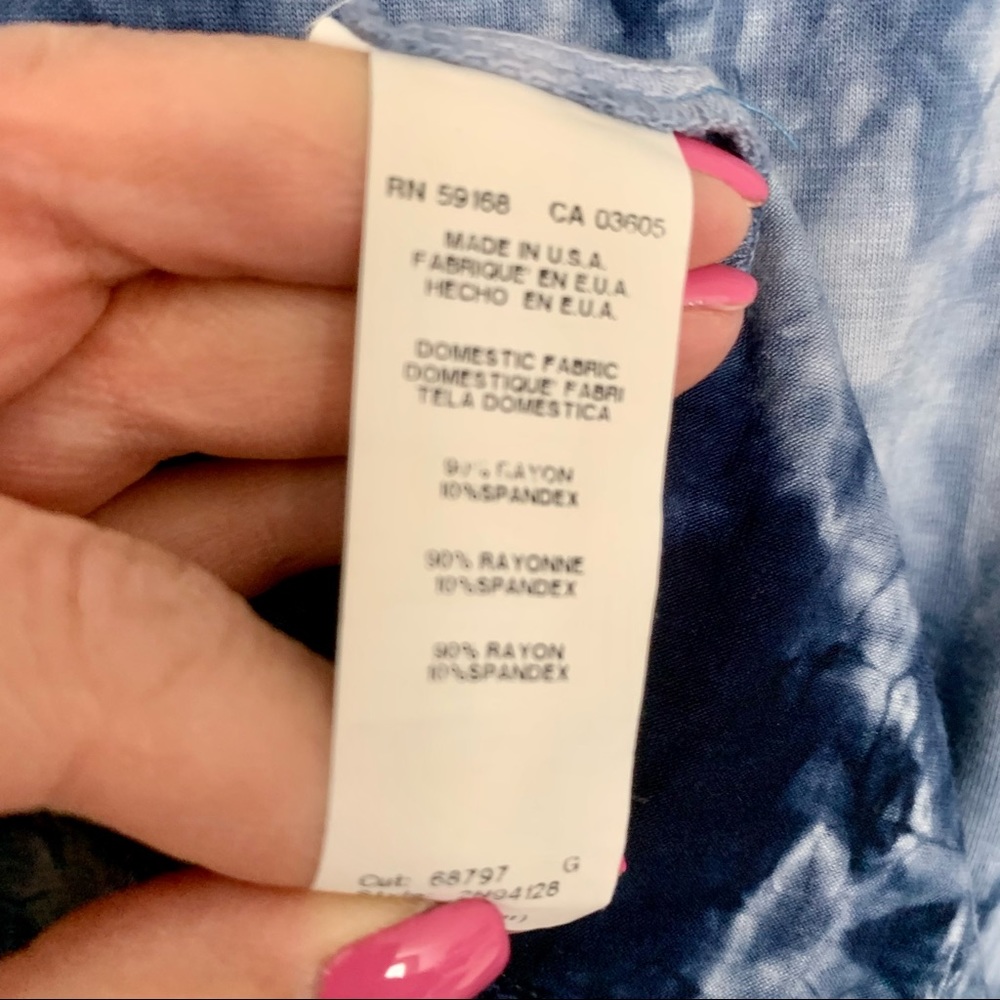 Karen Kane Blue Tie Dyed Dress - Picture 5 of 5